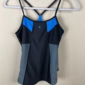 AQUA SPHERE Aqua Light tankini swim tank‎ top Flavia Chic Back, sz 10, EUC